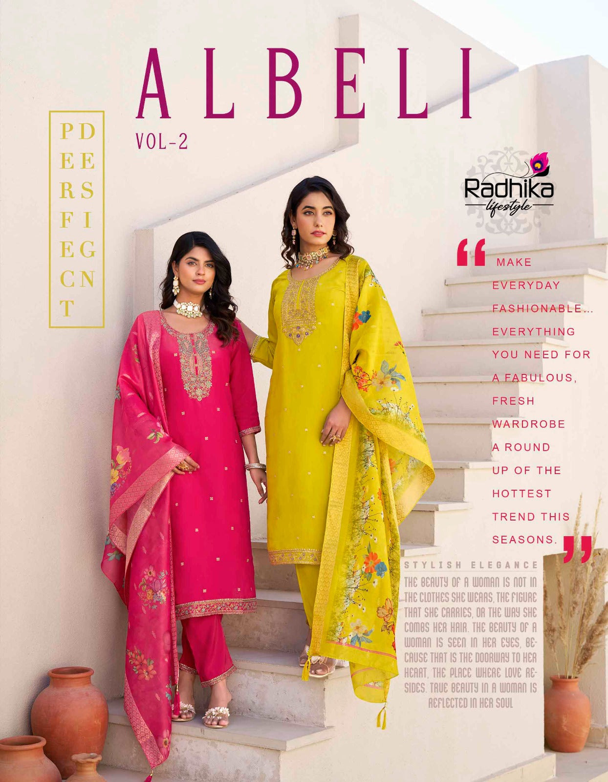 Albeli Vol 2 Radhika Lifestyle Shimmer Readymade Pant Style Suits Wholesale