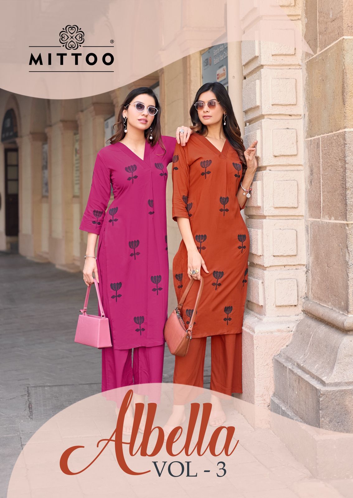 Albella Vol 3 Mittoo Heavy Rayon Kurti Plazzo Set Wholesale