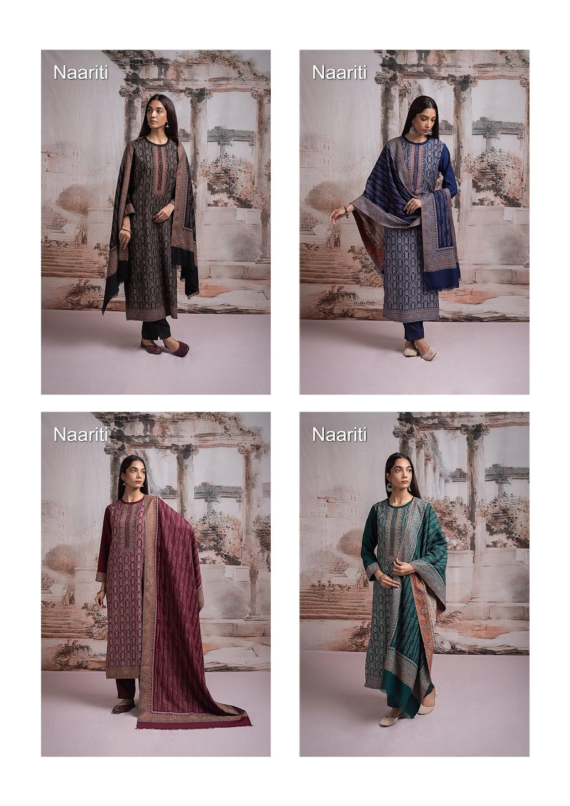 Aleem Naariti Pashmina Suits Wholesaler