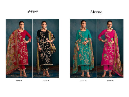 Aleena 3216 Jay Vijay Bemberg Silk Pant Style Suits Supplier