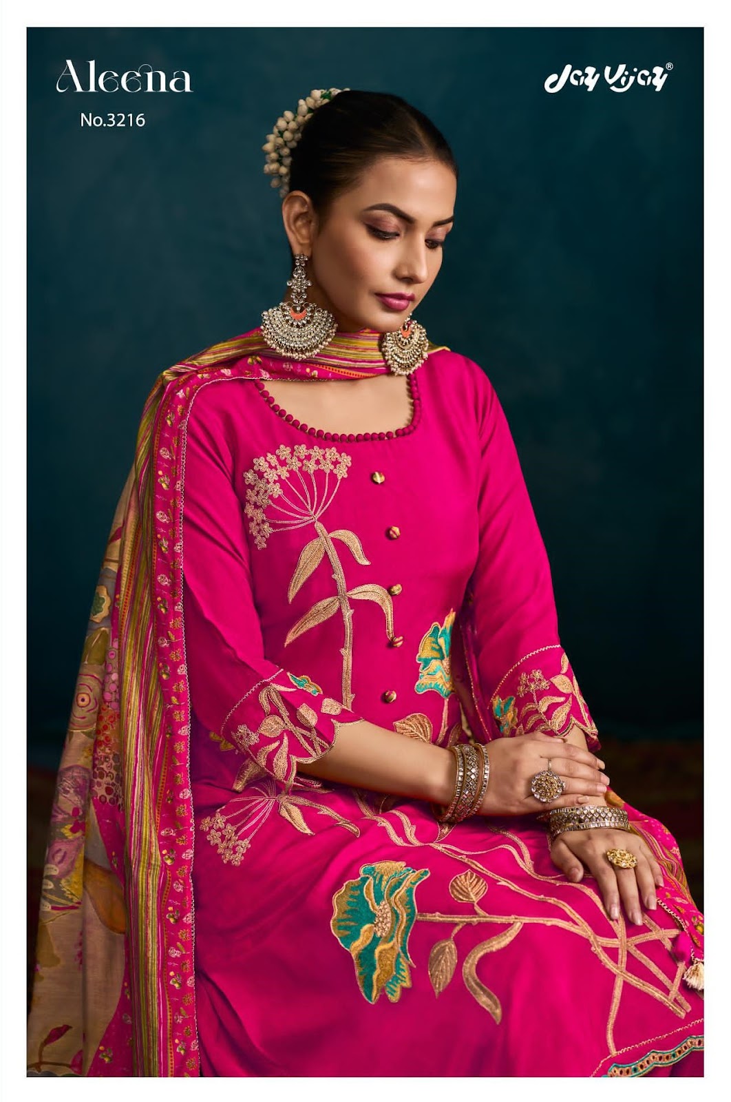Aleena 3216 Jay Vijay Bemberg Silk Pant Style Suits Supplier