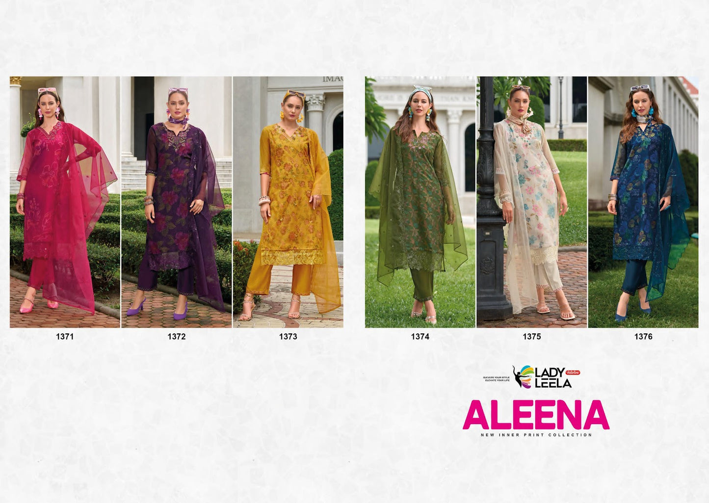Aleena Ladyleela Organza Readymade Pant Style Suits Manufacturer India
