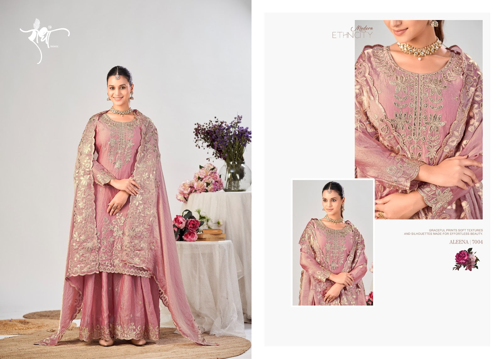 Aleena Radha Trendz Fendy Silk Readymade Plazzo Style Suits Wholesaler India