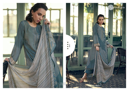 Aleena Sadhana Muslin Silk Pant Style Suits Wholesaler India