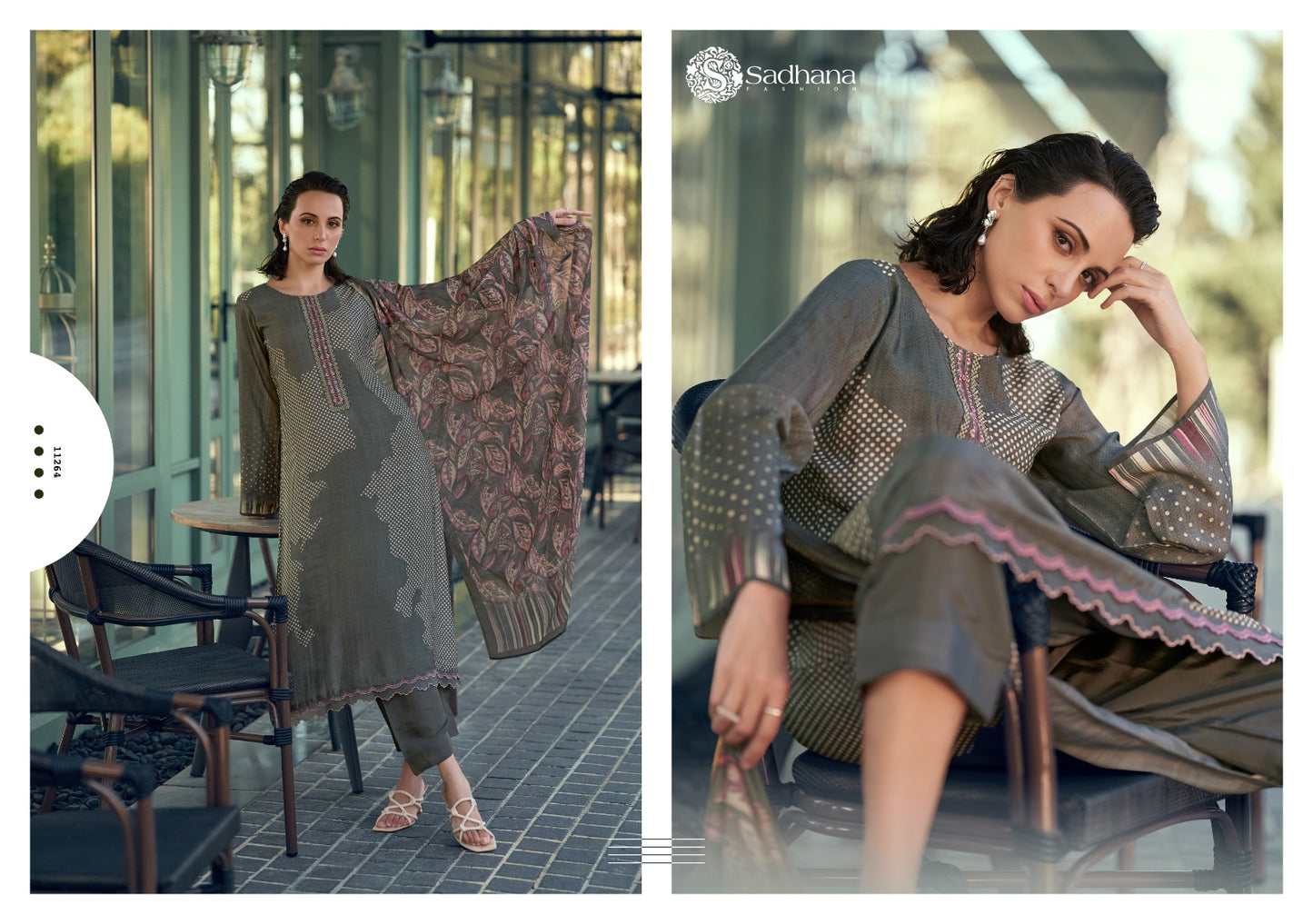 Aleena Sadhana Muslin Silk Pant Style Suits Wholesaler India
