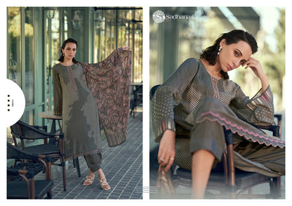 Aleena Sadhana Muslin Silk Pant Style Suits Wholesaler India