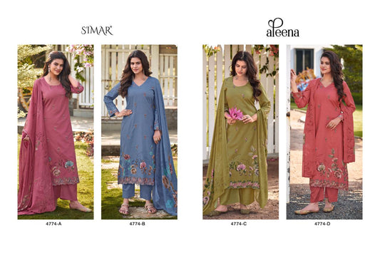 Aleena Simar Lawn Cotton Pant Style Suits Wholesaler Ahmedabad