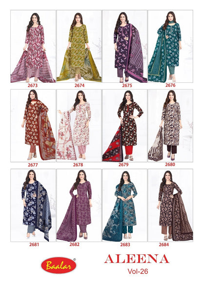 Aleena Vol 26 Baalar Cotton Dress Material Manufacturer Gujarat
