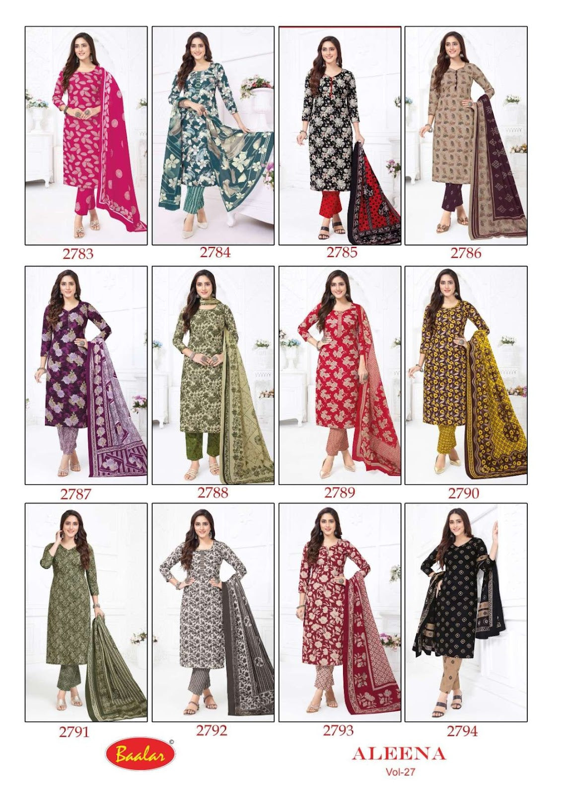 Aleena Vol 27 Baalar Cotton Dress Material Manufacturer India