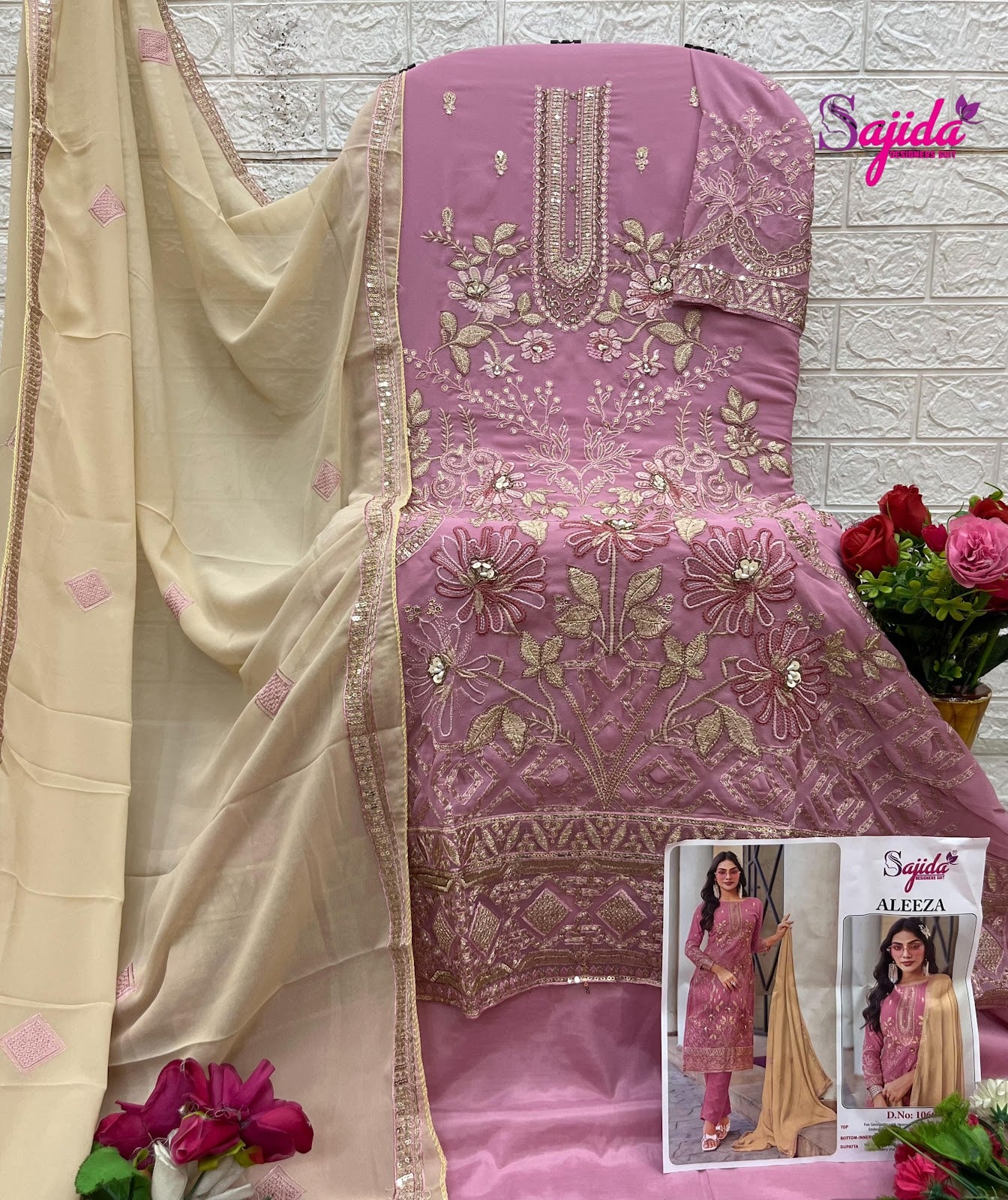 Aleeza Sajida Georgette Pakistani Salwar Suits Supplier India
