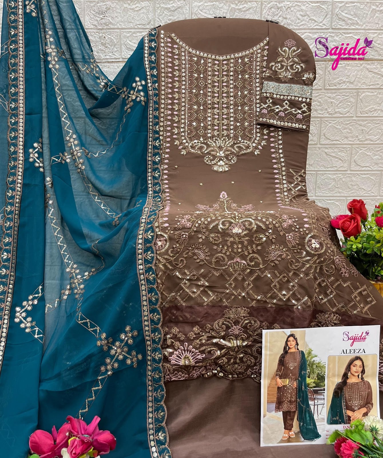 Aleeza Sajida Georgette Pakistani Salwar Suits Supplier India