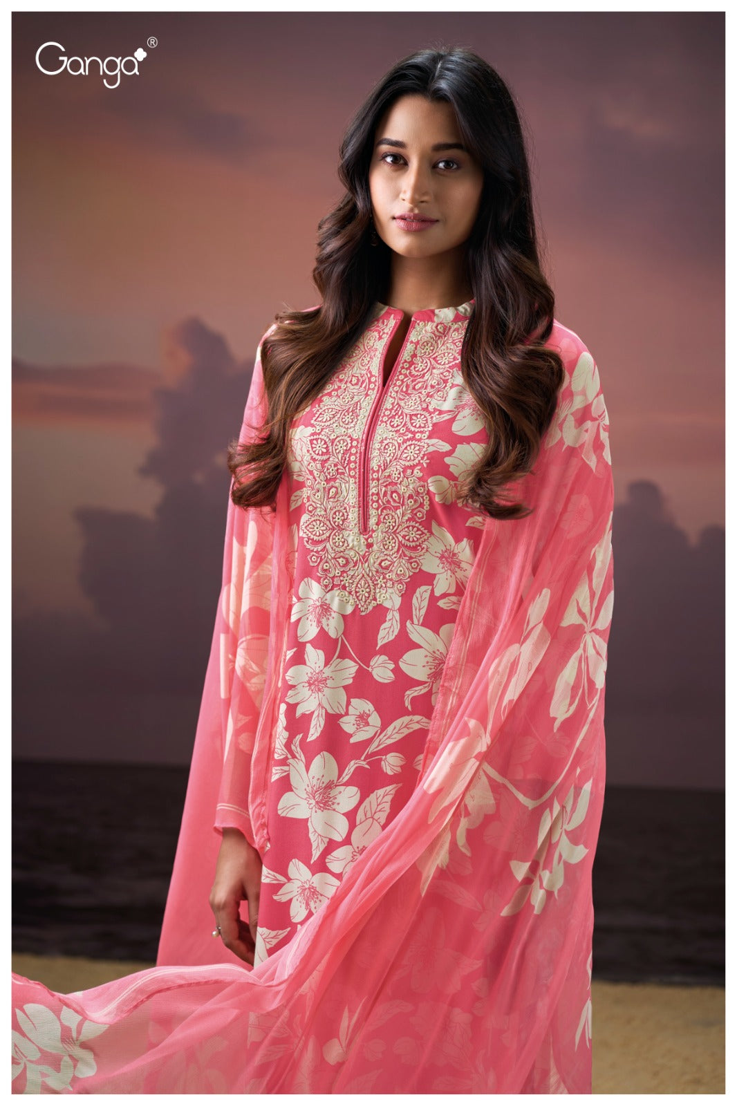 Aleira 3829 Ganga Pashmina Suits Wholesale Rate