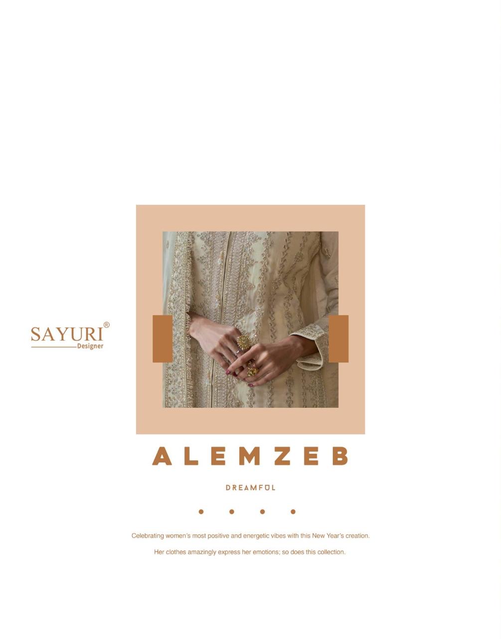 Alemzeb Sayuri Chinon Pakistani Readymade Suits Wholesaler Ahmedabad