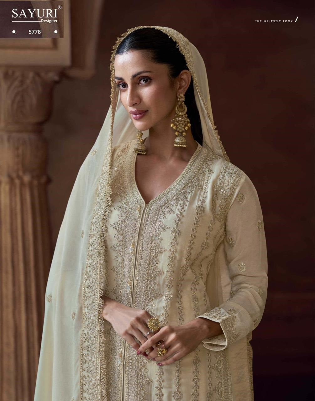 Alemzeb Sayuri Chinon Pakistani Readymade Suits Wholesaler Ahmedabad