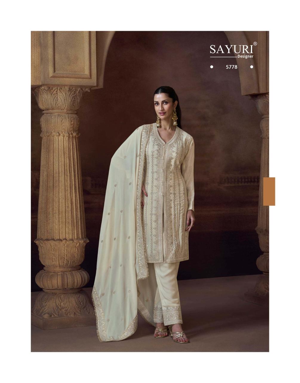 Alemzeb Sayuri Chinon Pakistani Readymade Suits Wholesaler Ahmedabad