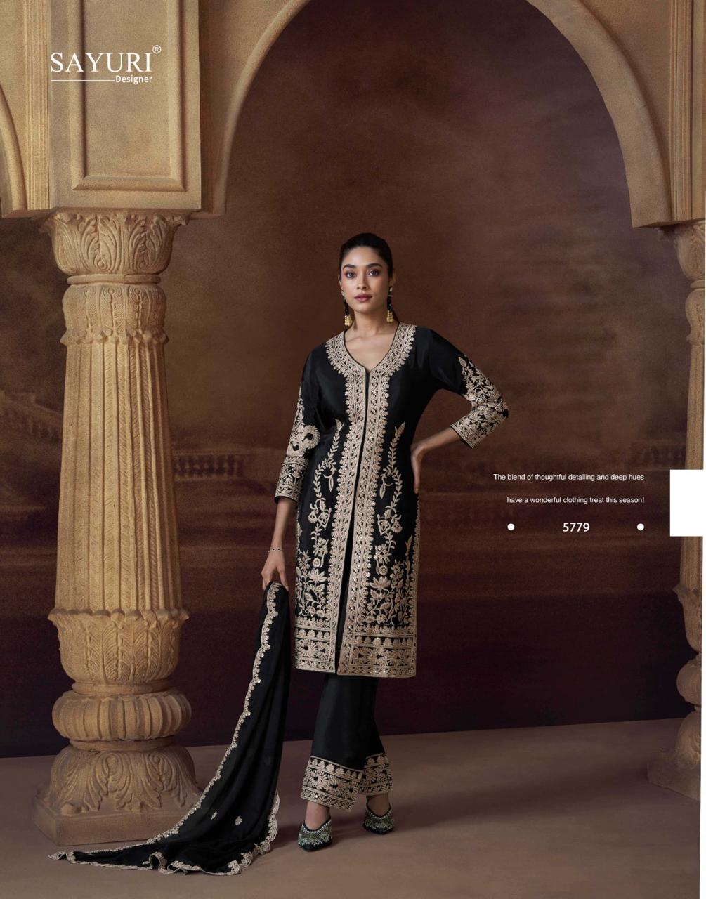 Alemzeb Sayuri Chinon Pakistani Readymade Suits Wholesaler Ahmedabad