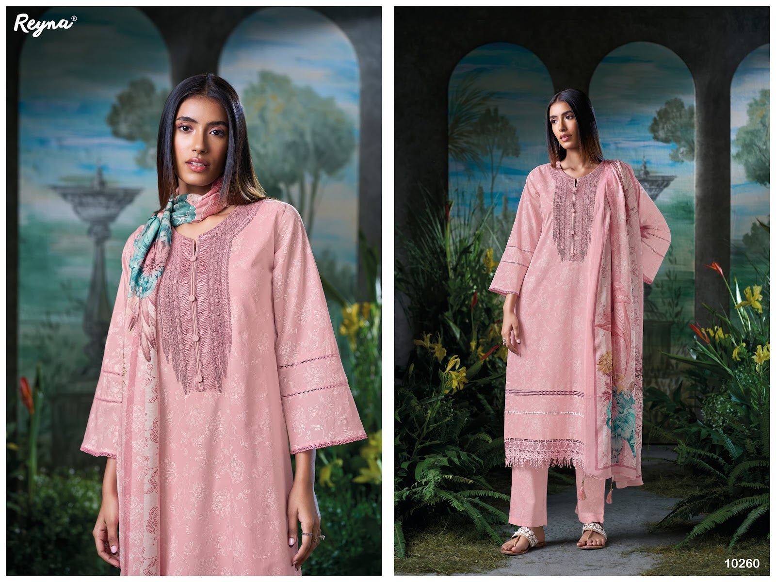 Alesha Reyna Cotton Pant Style Suits Wholesale Price