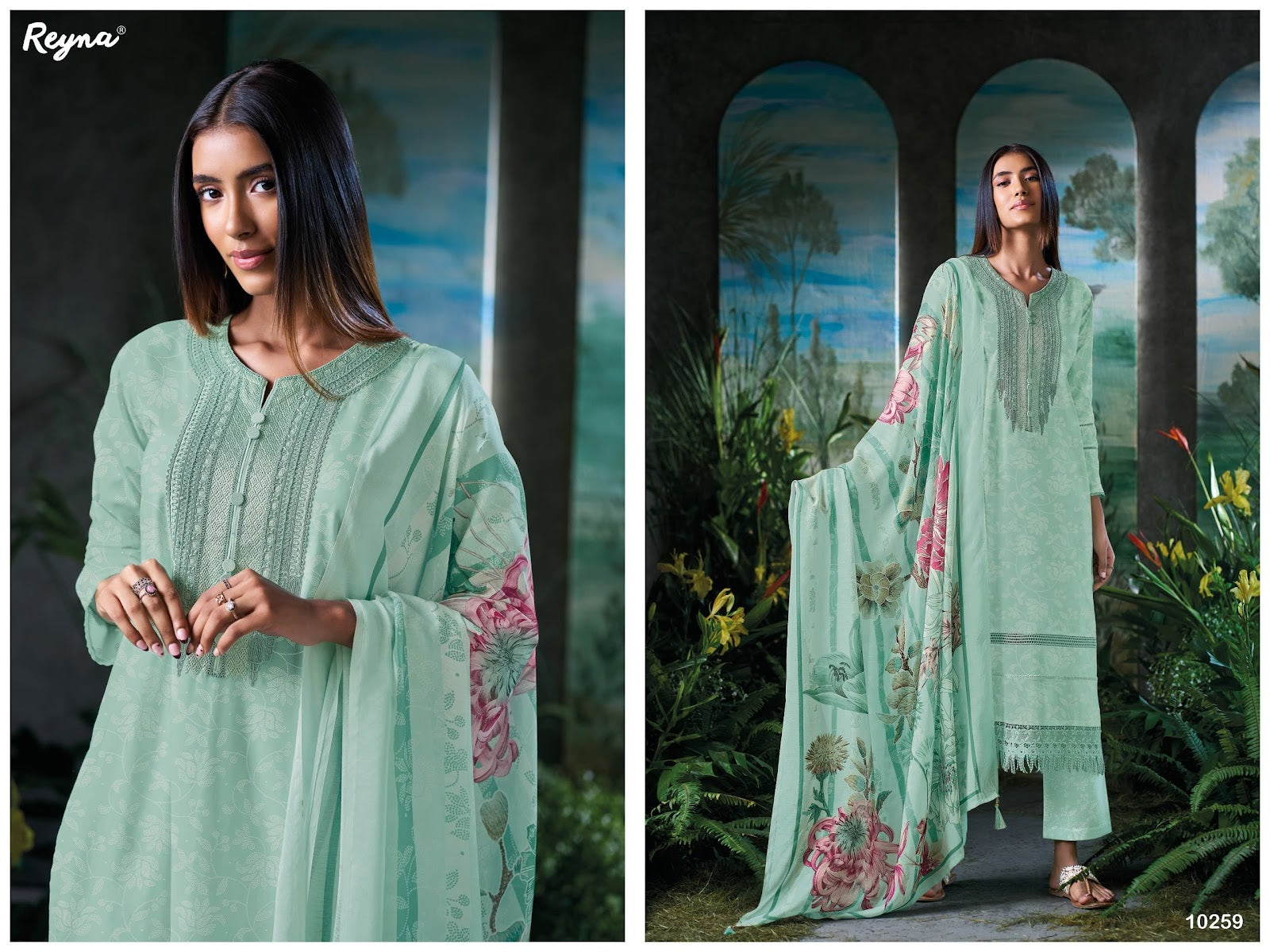 Alesha Reyna Cotton Pant Style Suits Wholesale Price