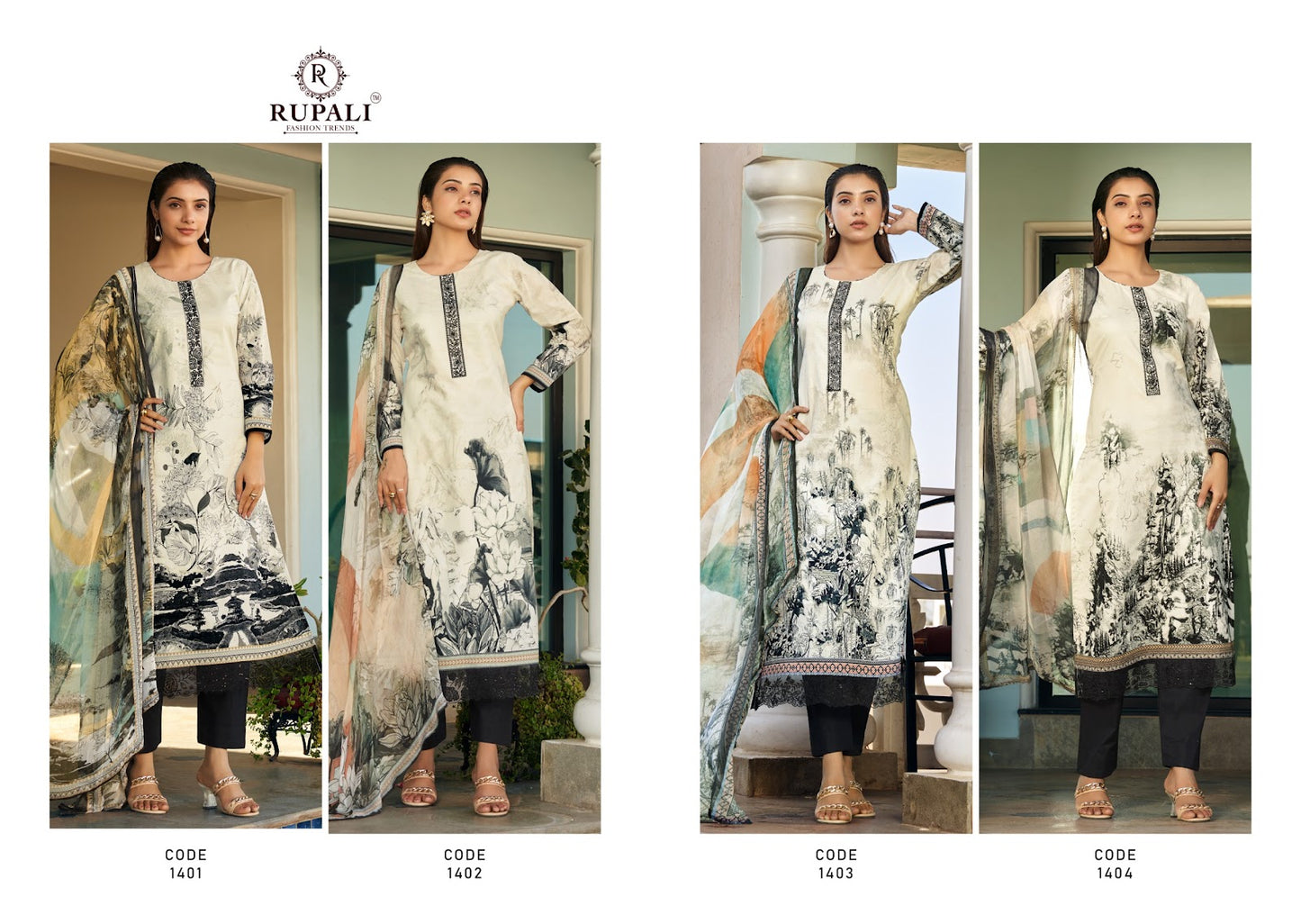 Alesha Rupali Cambric Pant Style Suits Wholesale Price