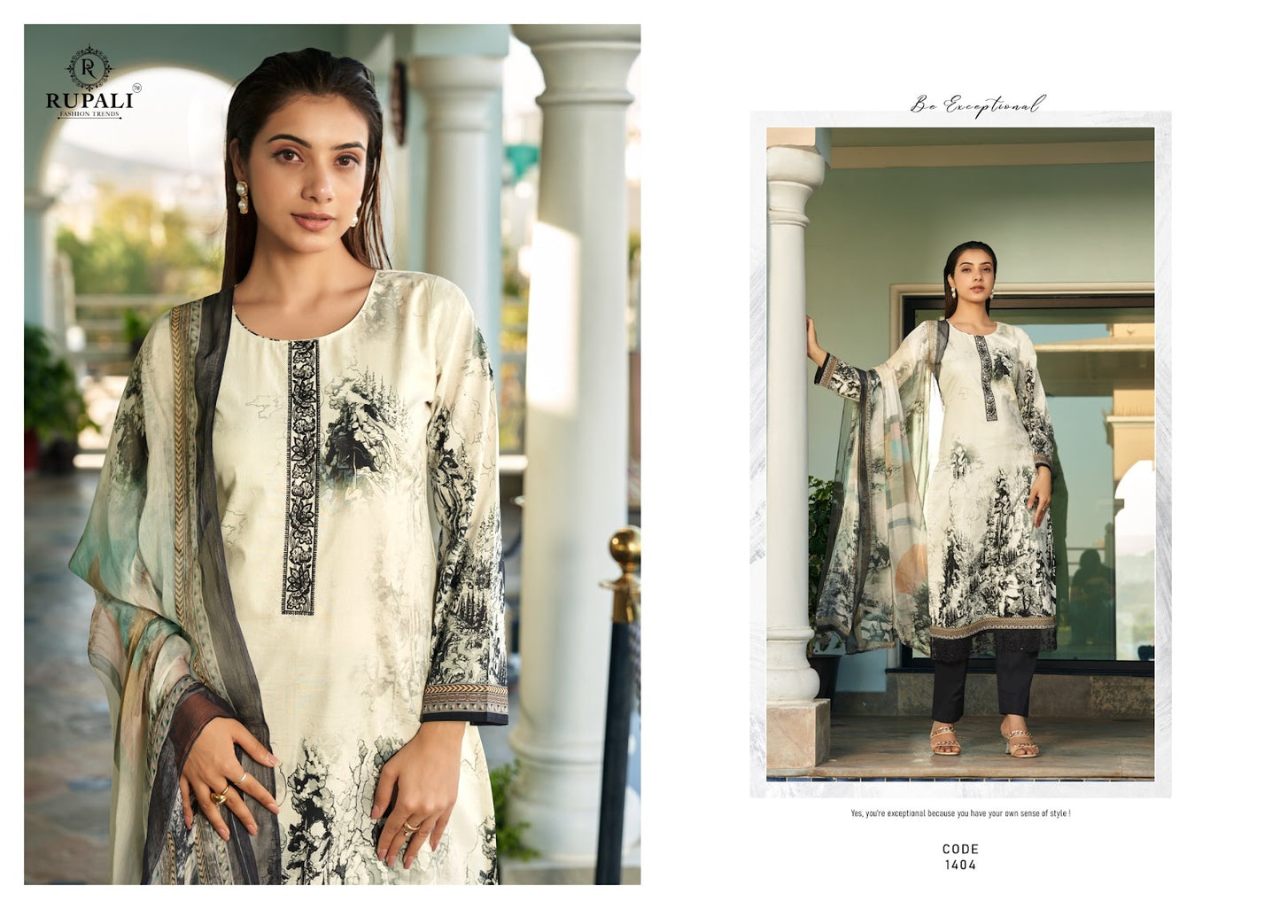 Alesha Rupali Cambric Pant Style Suits Wholesale Price