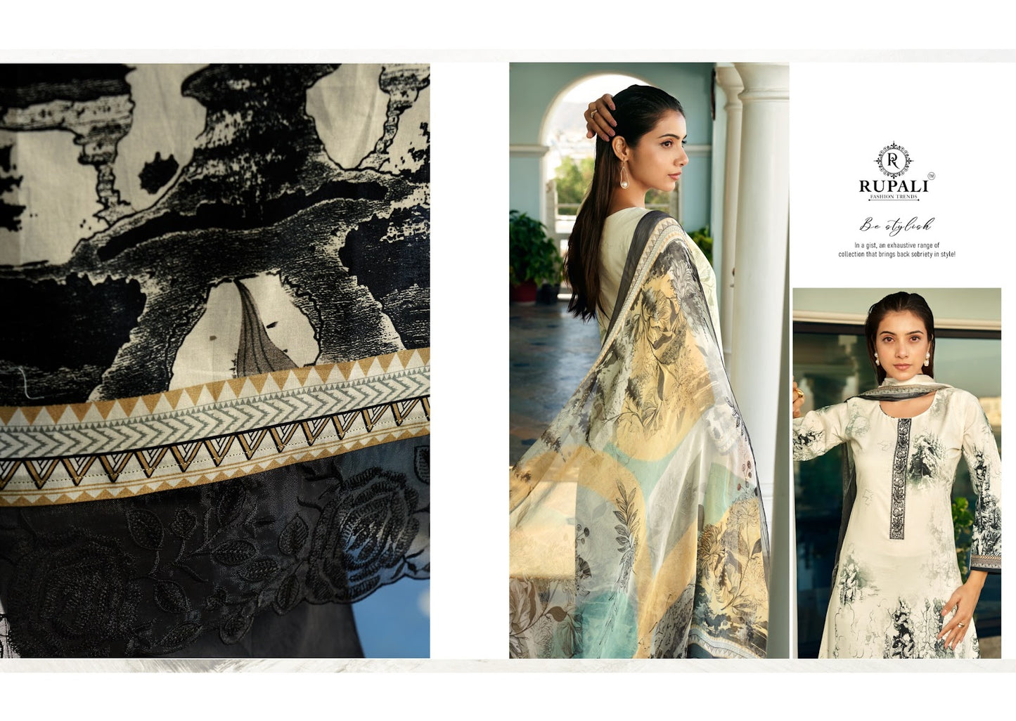 Alesha Rupali Cambric Pant Style Suits Wholesale Price