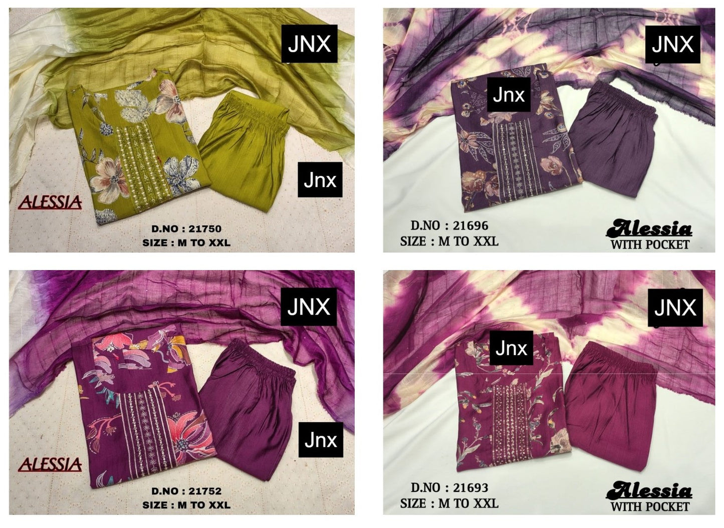 Alessia 121525 Jnx Vertican Readymade Pant Style Suits Manufacturer Gujarat