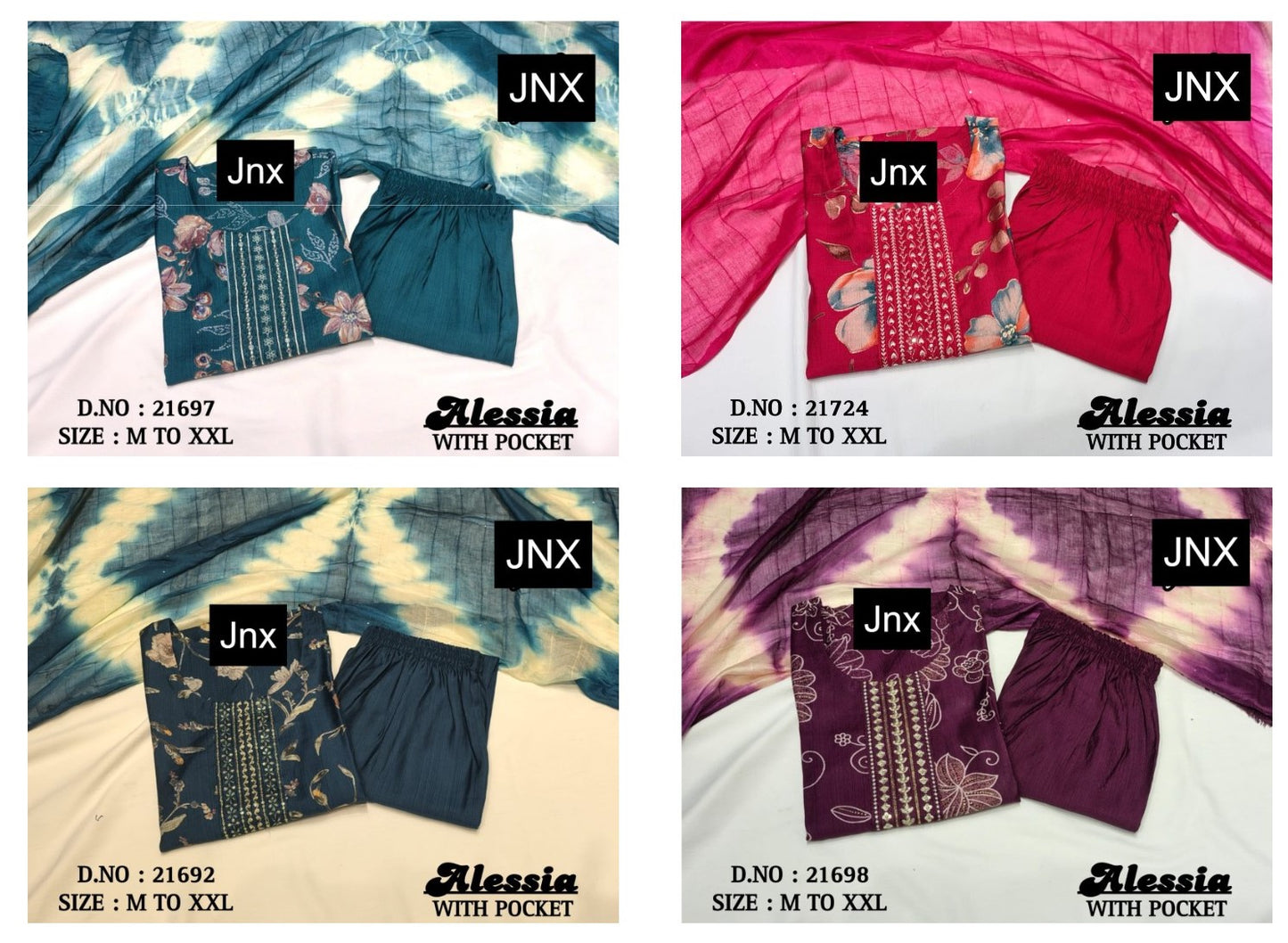 Alessia 121525 Jnx Vertican Readymade Pant Style Suits Manufacturer Gujarat