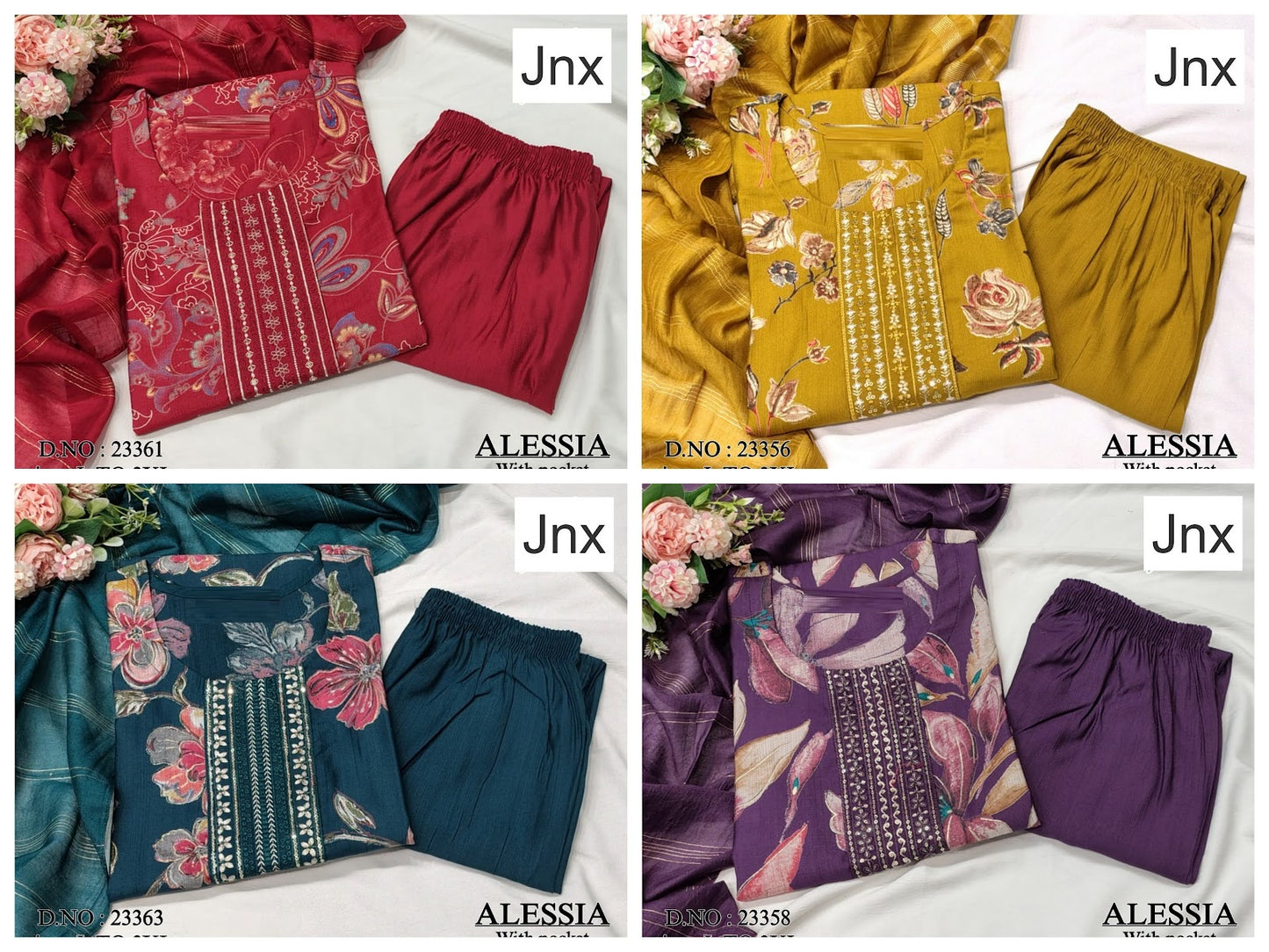 Alessia 150626 Jnx Vatican Readymade Pant Style Suits Supplier India
