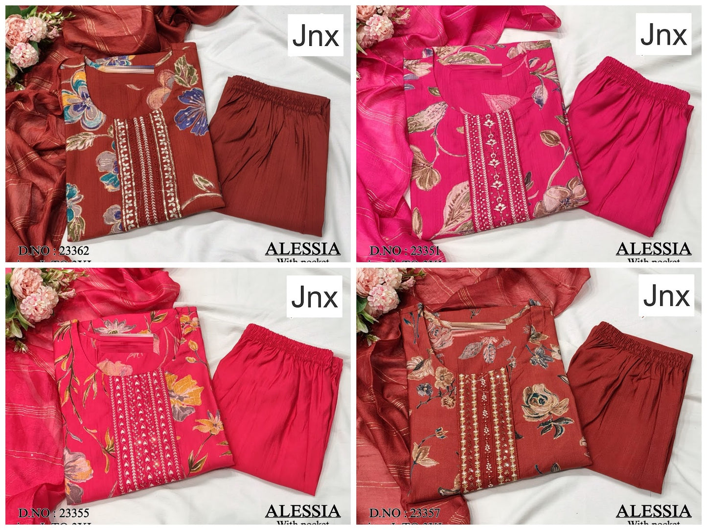Alessia 150626 Jnx Vatican Readymade Pant Style Suits Supplier India