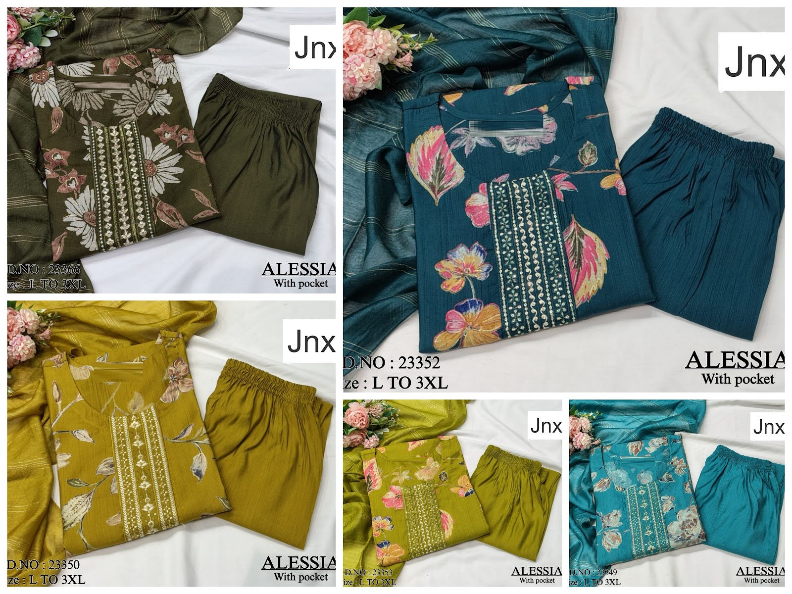 Alessia 150626 Jnx Vatican Readymade Pant Style Suits Supplier India