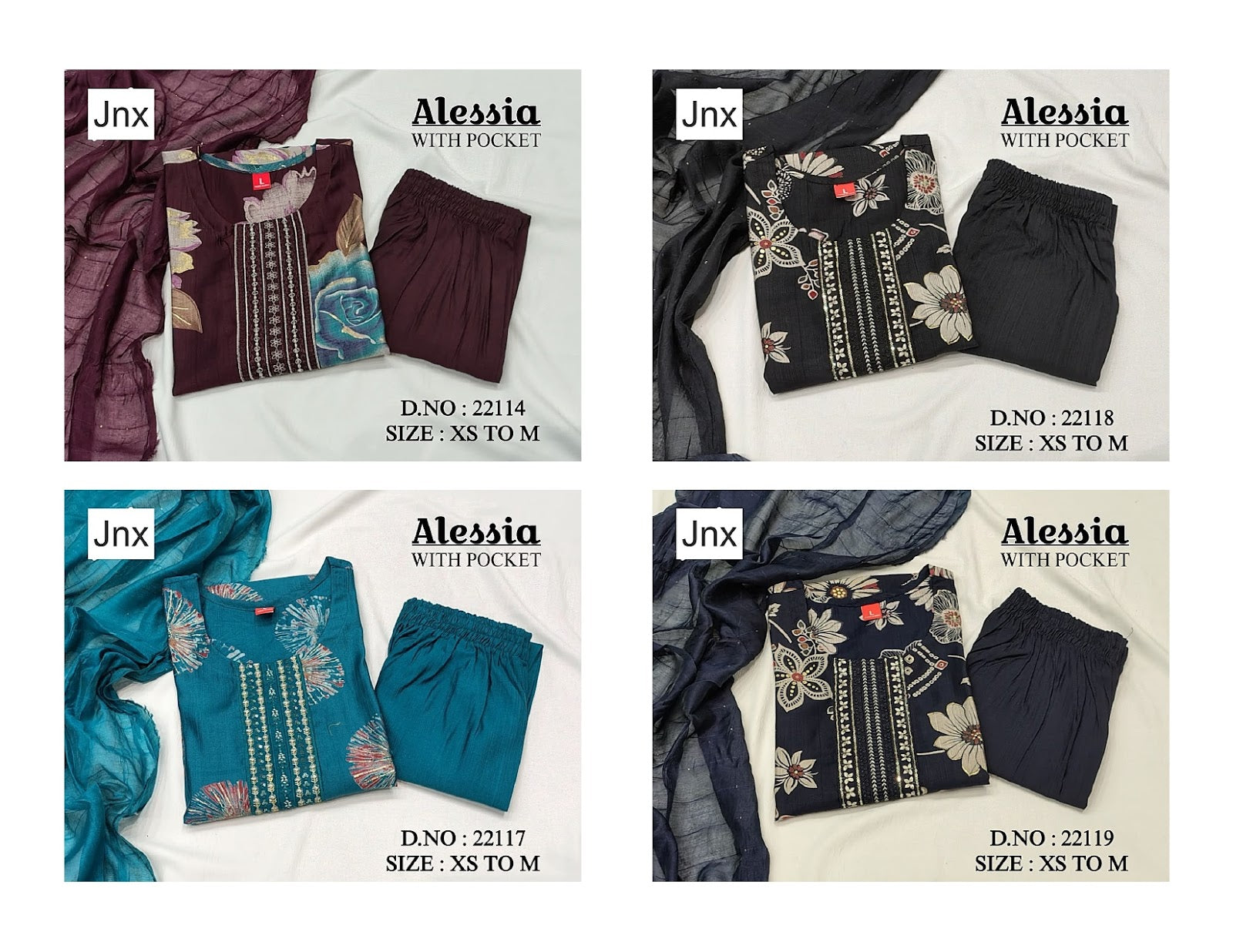 Alessia 311225 Jnx Vatican Readymade Pant Style Suits Wholesale Price