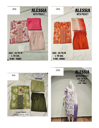 Alessia Jnx Vetican Readymade Pant Style Suits Supplier India