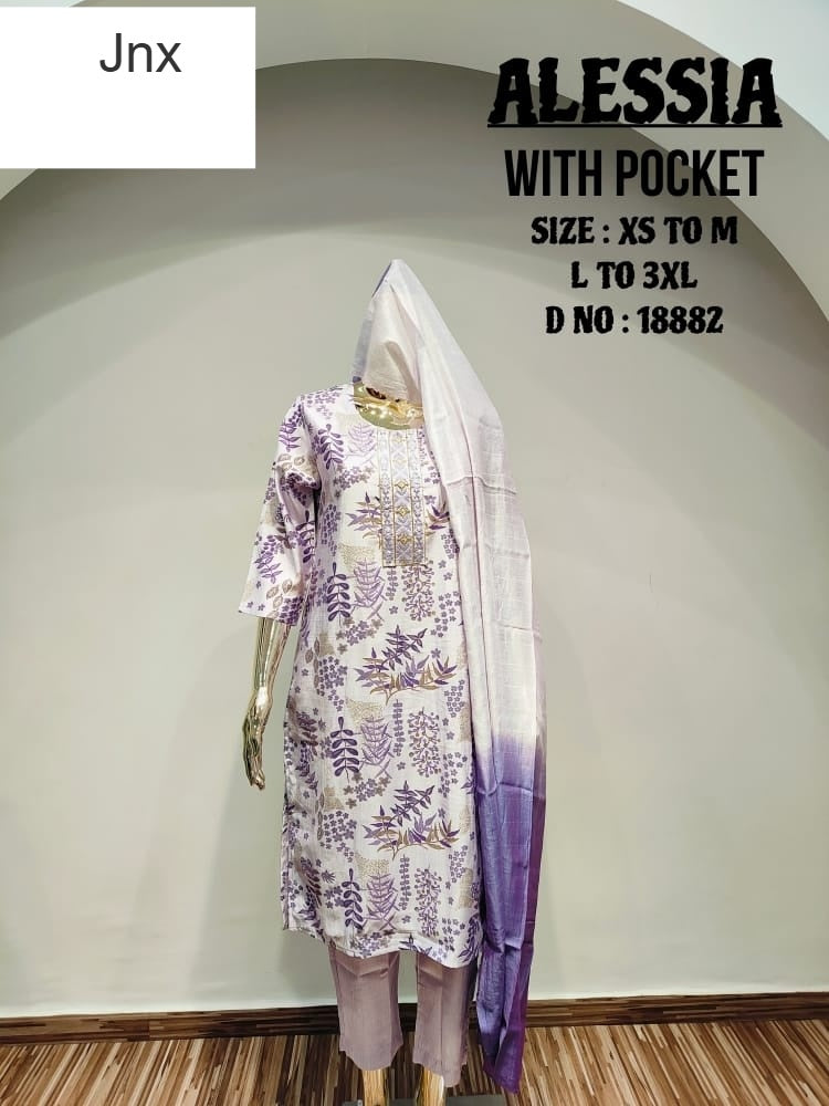 Alessia Jnx Vetican Readymade Pant Style Suits Supplier India