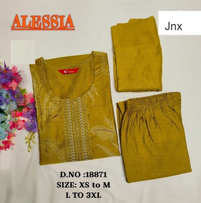 Alessia Jnx Vetican Readymade Pant Style Suits Supplier India