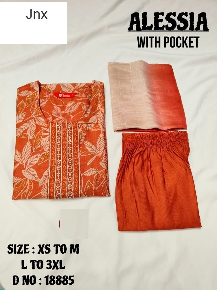 Alessia Jnx Vetican Readymade Pant Style Suits Supplier India