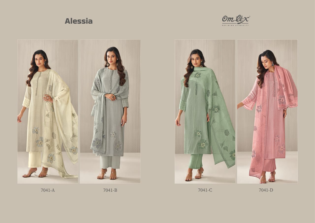 Alessia Omtex Silk Pant Style Suits Manufacturer