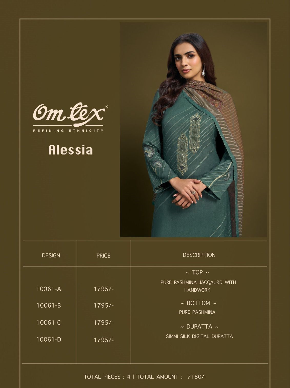 Alessia Omtex Pashmina Suits Supplier