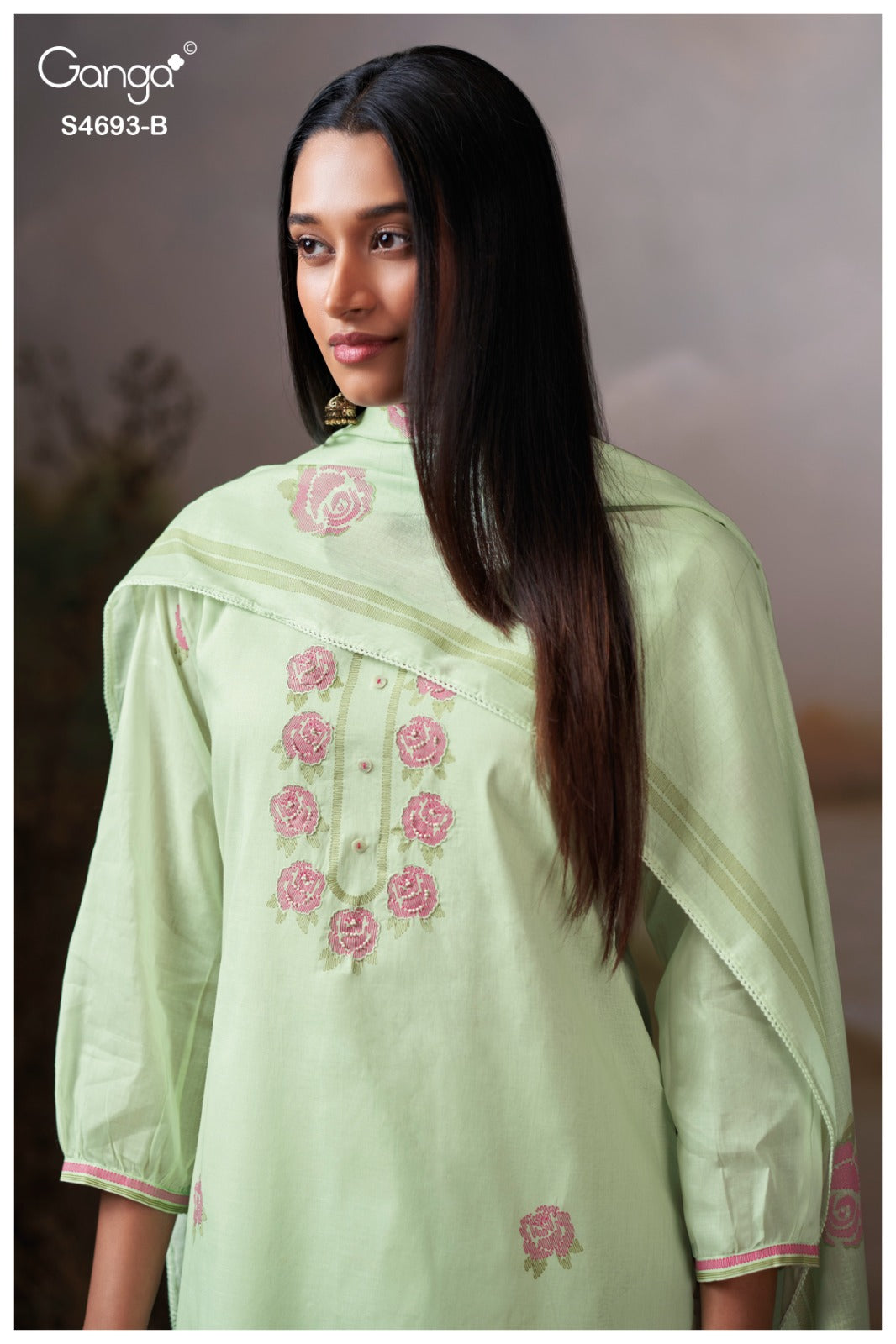 Alessia S4693 Ganga Organdy Pant Style Suits Wholesaler Ahmedabad