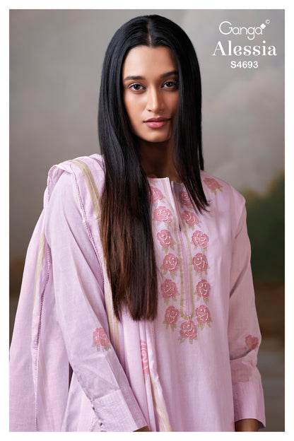 Alessia S4693 Ganga Organdy Pant Style Suits Wholesaler Ahmedabad