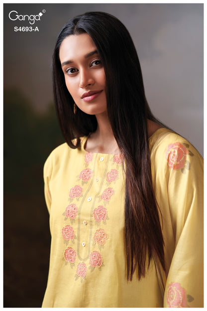 Alessia S4693 Ganga Organdy Pant Style Suits Wholesaler Ahmedabad