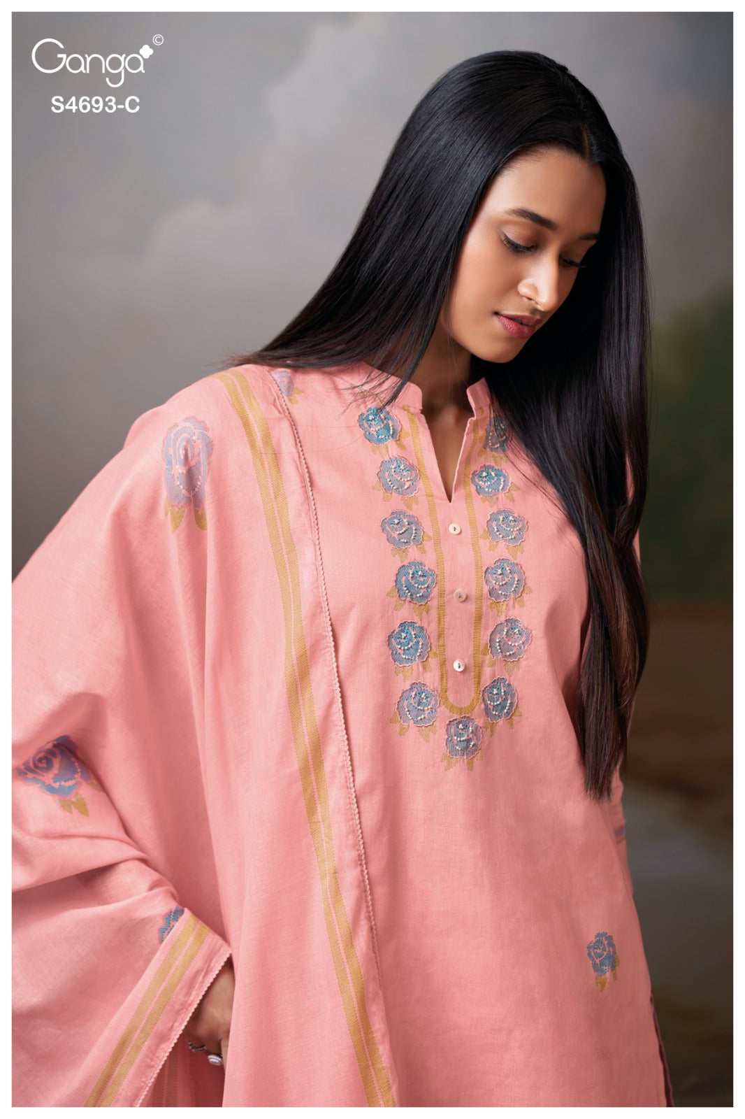 Alessia S4693 Ganga Organdy Pant Style Suits Wholesaler Ahmedabad