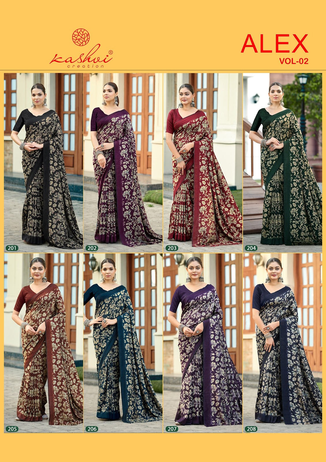 Alex Vol 2 Kashvi Creation Sarees Wholesaler Gujarat