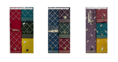 Alexa Best Choice Pure Crape Kurti Dupatta Set Supplier Ahmedabad