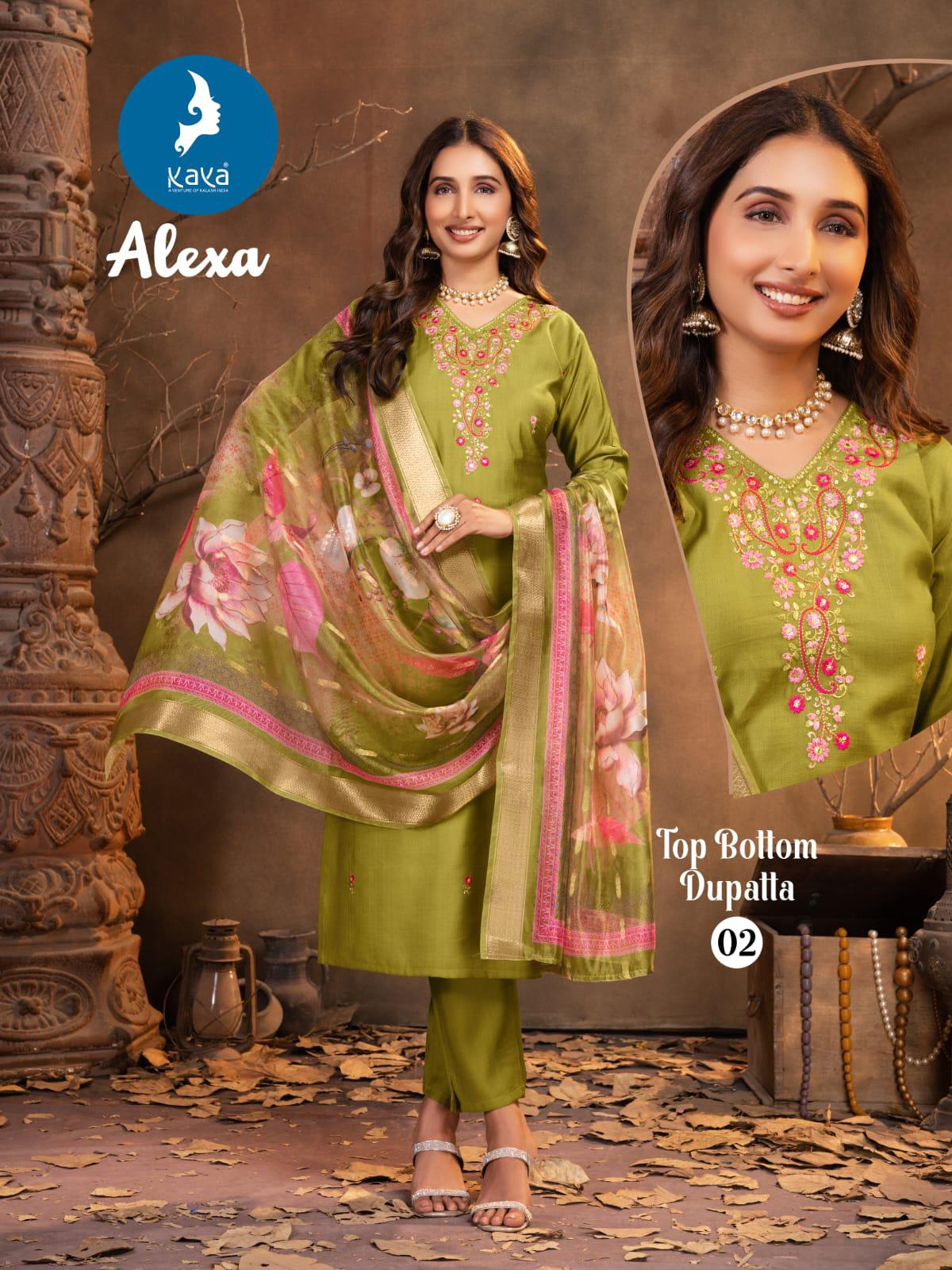 Alexa Kaya Vertican Readymade Pant Style Suits Wholesaler Gujarat