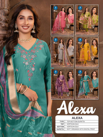 Alexa Kaya Vertican Readymade Pant Style Suits Wholesaler Gujarat