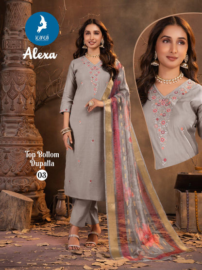 Alexa Kaya Vertican Readymade Pant Style Suits Wholesaler Gujarat