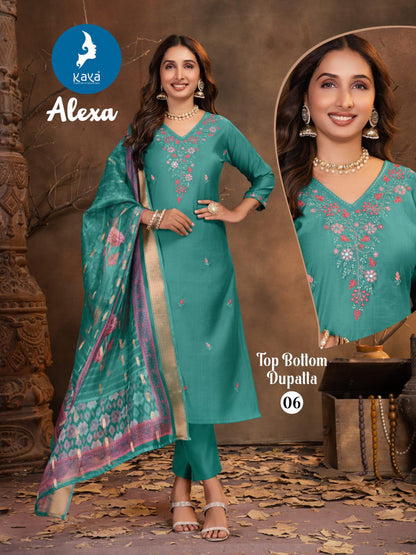 Alexa Kaya Vertican Readymade Pant Style Suits Wholesaler Gujarat