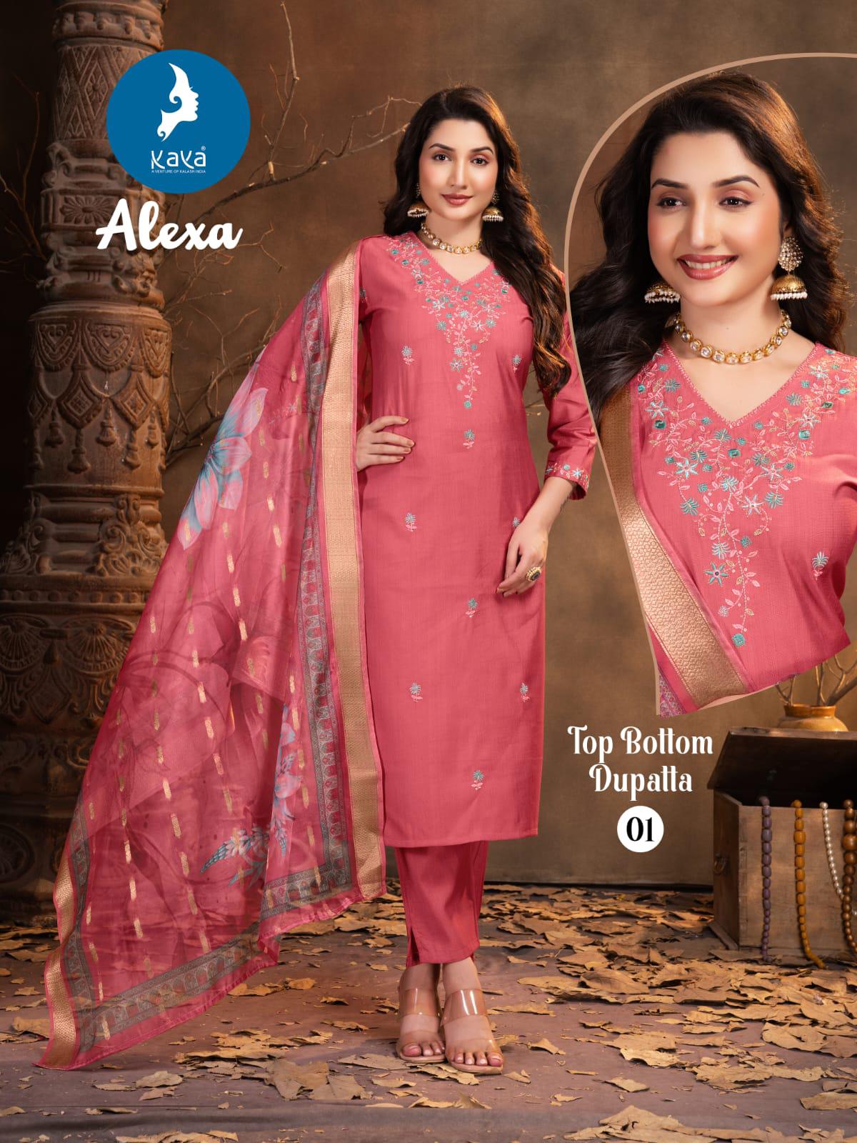 Alexa Kaya Vertican Readymade Pant Style Suits Wholesaler Gujarat