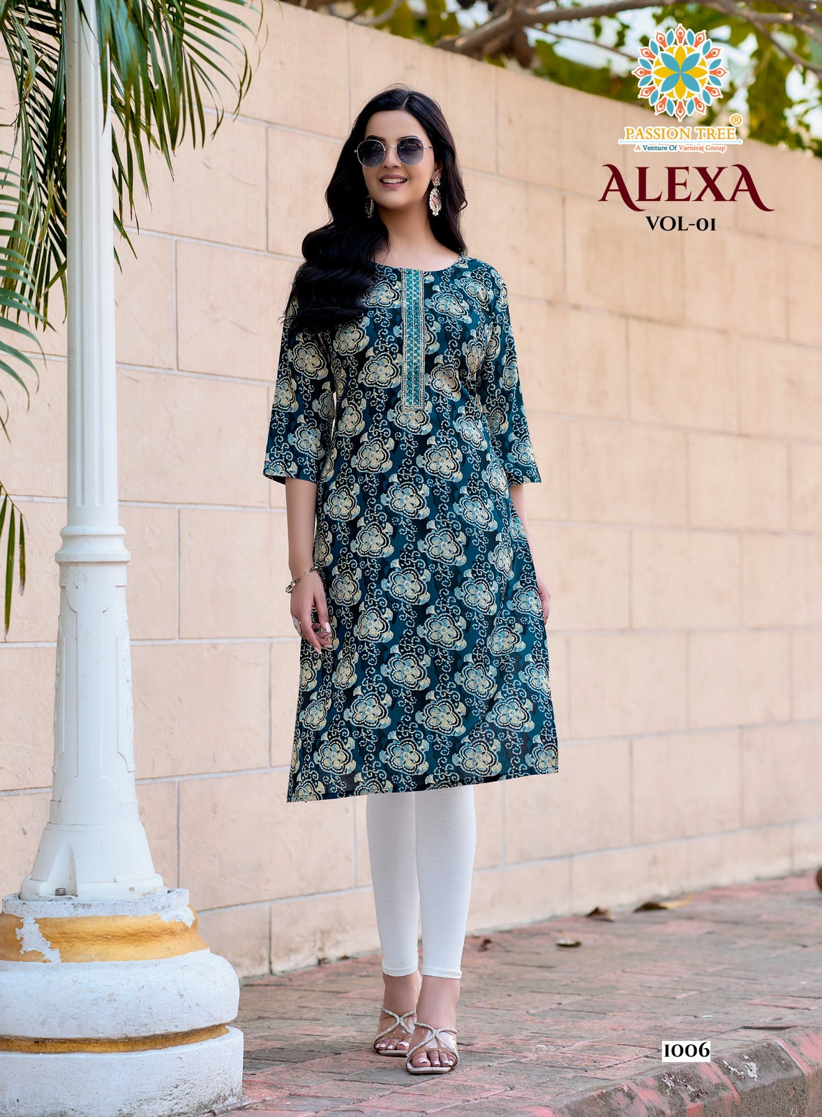 Alexa Vol 1 Passion Tree Reyon Straight Cut Kurtis Wholesale Price