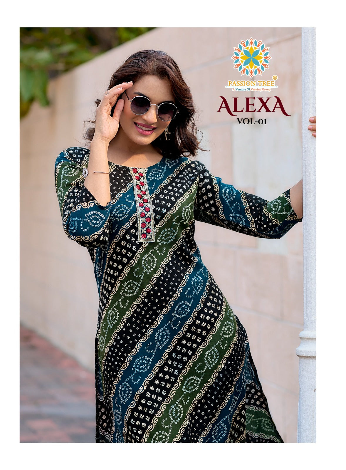 Alexa Vol 1 Passion Tree Reyon Straight Cut Kurtis Wholesale Price